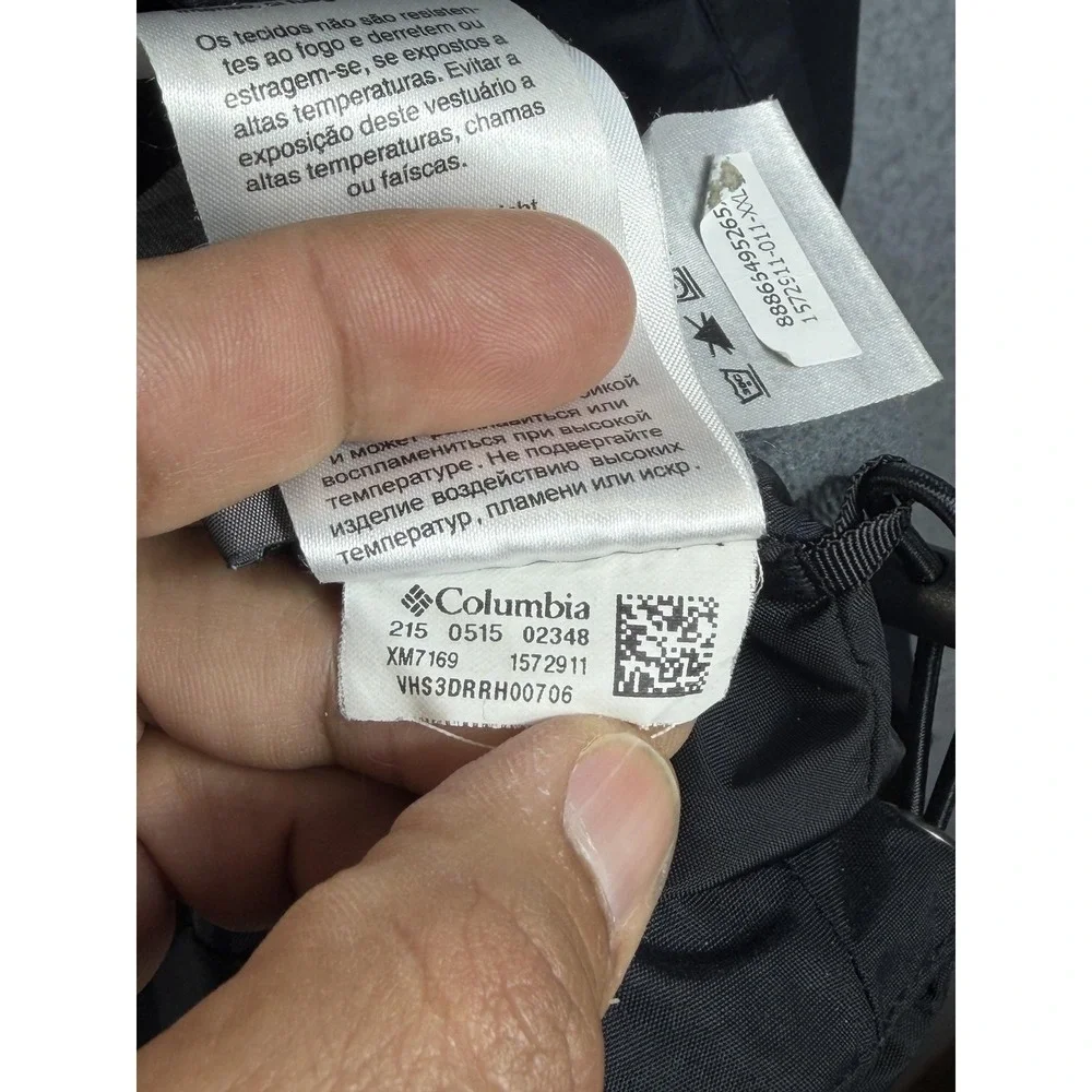 Columbia Jacket Mens 2XL Black Gray Interchange 3-in-1 Hooded Fleece Lined